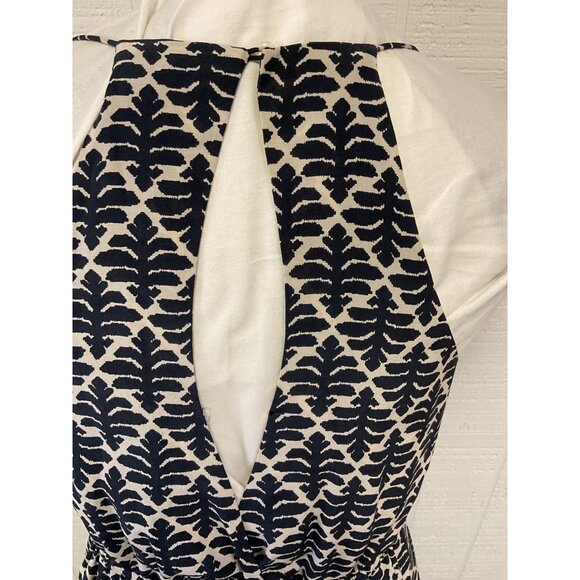 Madewell Black & White Leaf Print Silk Sleeveless Mini Dress Size 0 - Picture 4 of 5